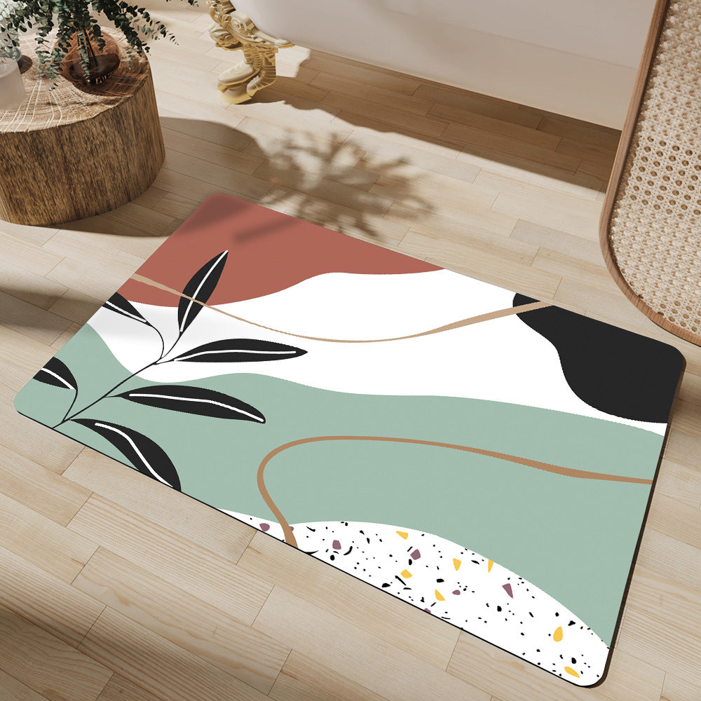 Cheerful Floral Design Indoor Area Mat Kalsten