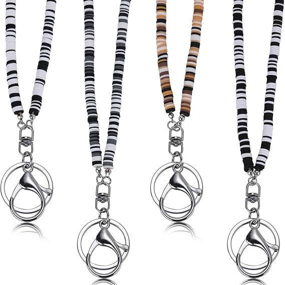 Colorful Beaded ID Badge Holder Lanyard Kalsten