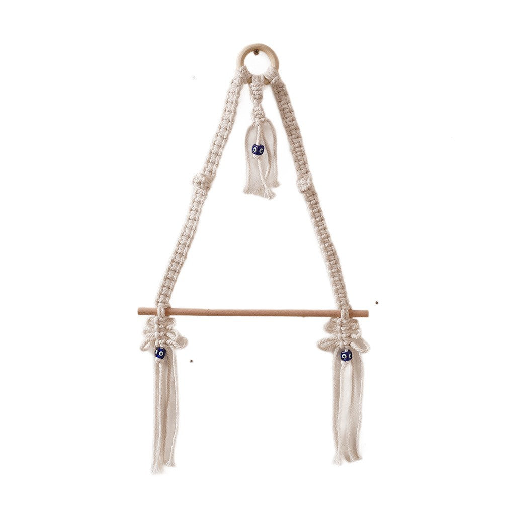 Macrame Hanging Plant Holder with Wooden Rod Kalsten