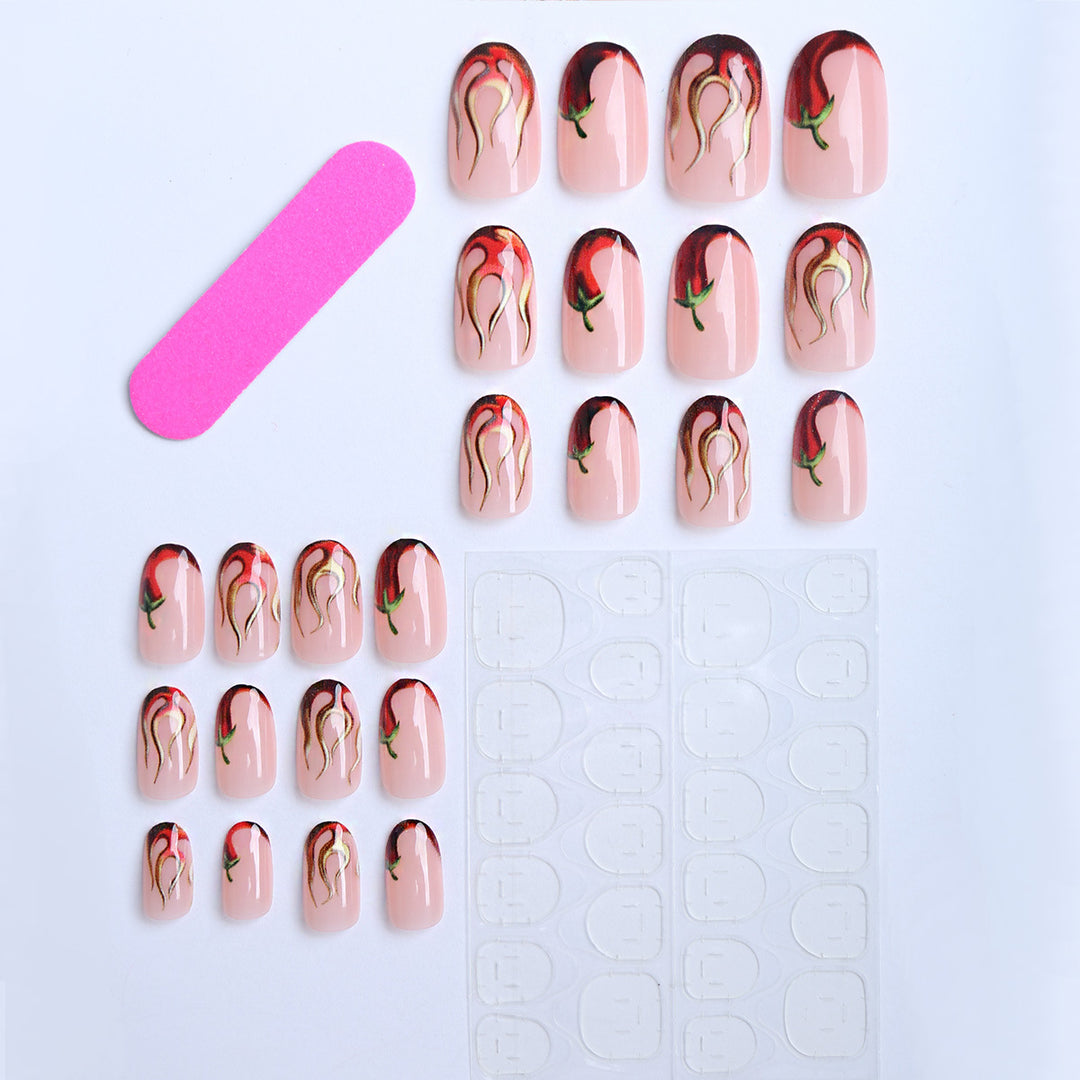 Artificial Nails in Creative Paprika Design Kalsten
