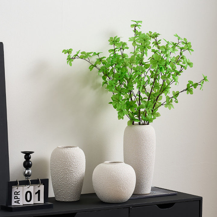 Stylish ceramic vase with textured design Kalsten
