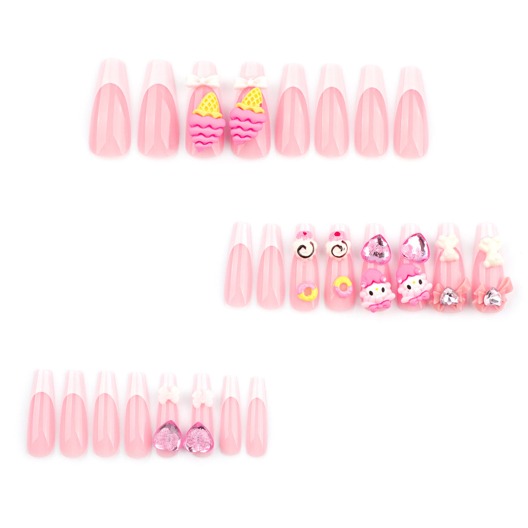 Artful nail extensions with 3D dessert motif Kalsten