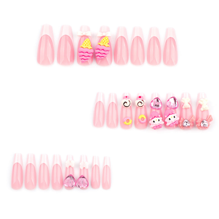 Artful nail extensions with 3D dessert motif Kalsten