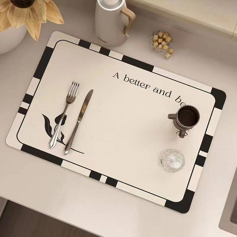Floral Design Kitchen Mat