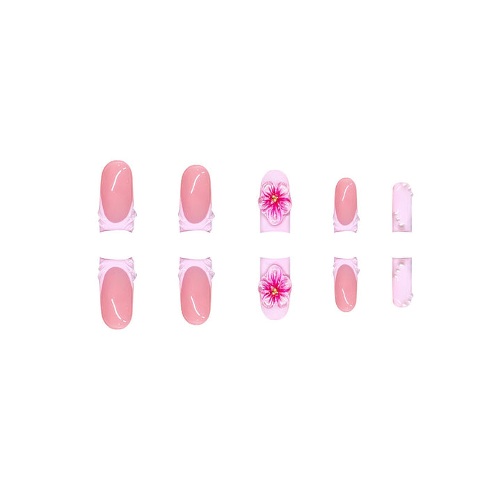 Decorative Floral Press-On Nail Extensions Kalsten