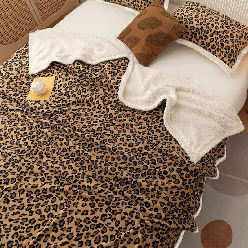 Luxury Leopard Print Throw Blanket