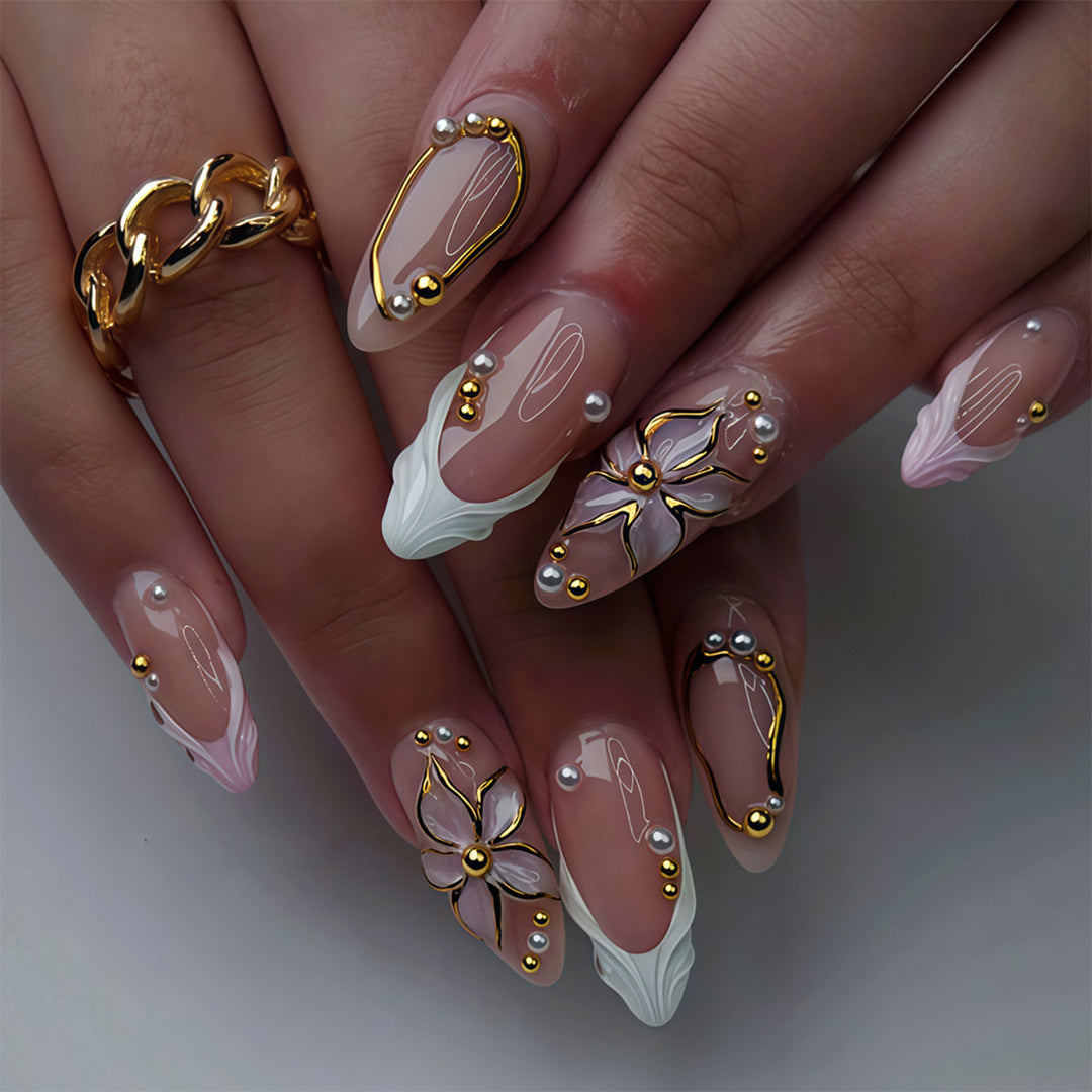 Luxury 3D Floral Nail Art Extensions Kalsten