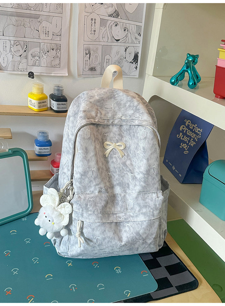 Whimsical Bow-Embellished Backpack Kalsten