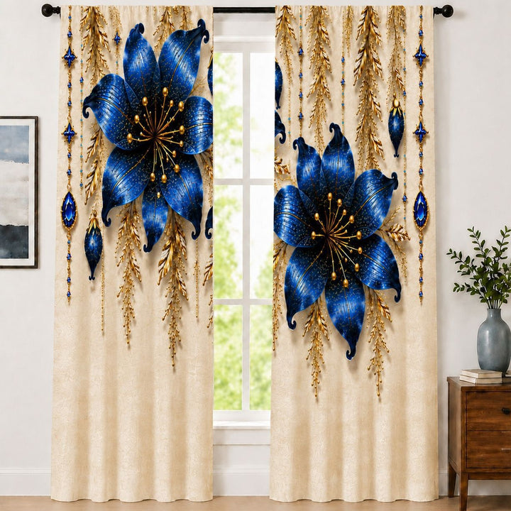 Butterfly-Patterned Decorative Curtains