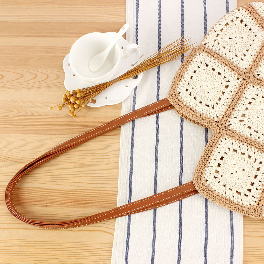 Handbag Made of Handmade Macramé with Textured Pattern Kalsten