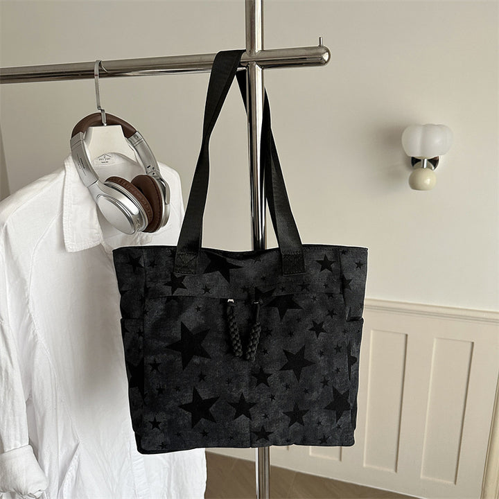 Stylish Star-Patterned Tote Bag