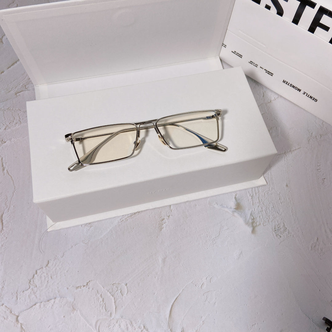 Fashionable sunglasses with rectangular metal frame Kalsten