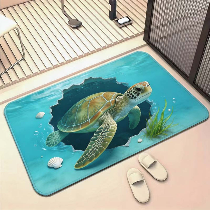 Cartoon Penguin Decorative Bath Mat