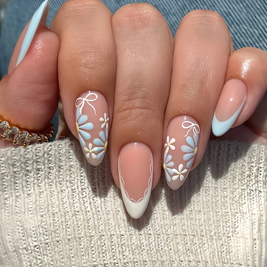 Floral Decorative Press-On Nails Kalsten