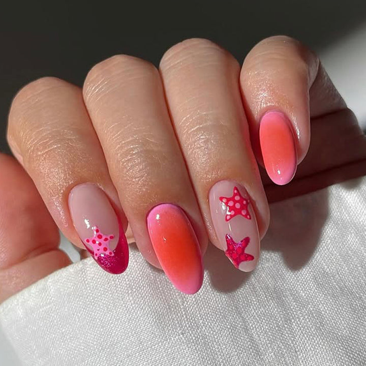 Seasonal Starfish Nail Art
