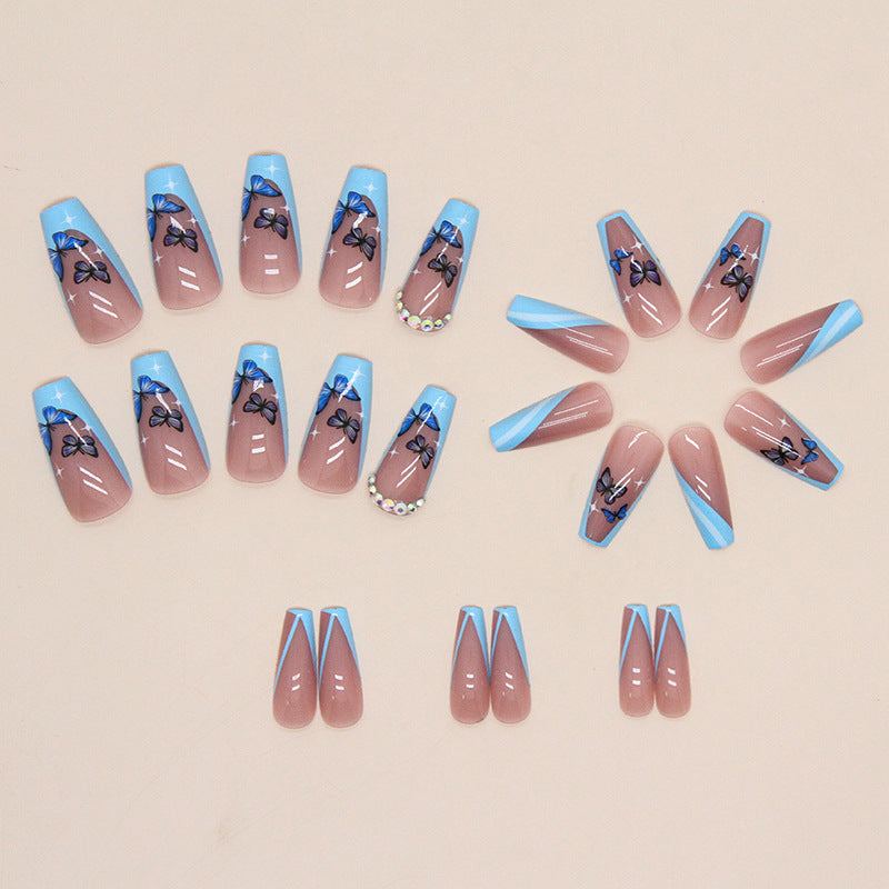Decorative Butterfly Press-On Nail Tips Kalsten