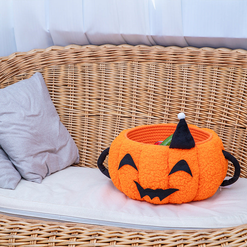 Playful Decorative Storage Basket In Pumpkin Design Kalsten