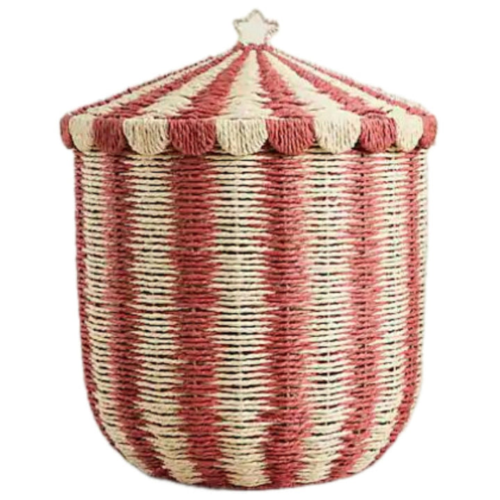 Basket with lid and decorative design Kalsten