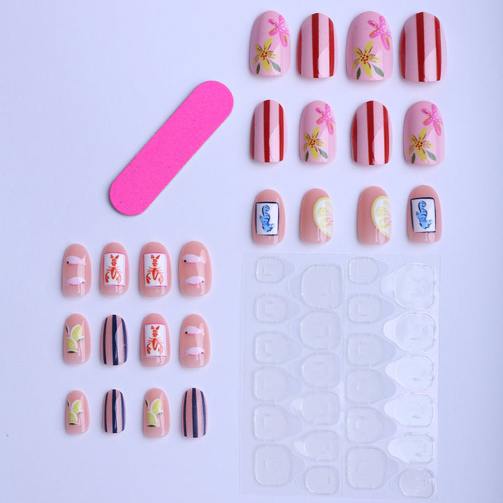 Artful fingernails with tropical designs Kalsten