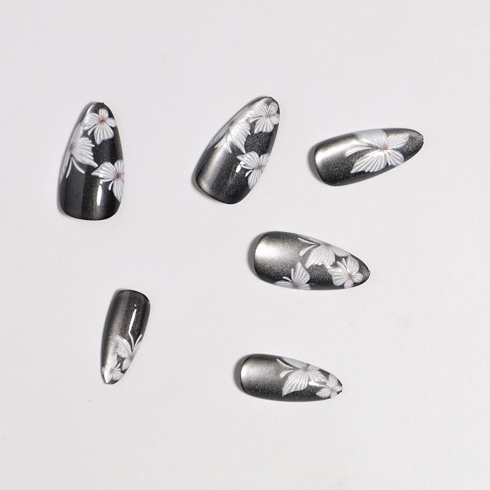 Floral Accent Press-On Nails Set Kalsten
