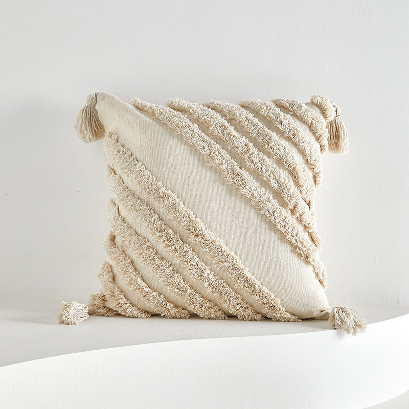 Textured Zigzag Pattern Decorative Pillow