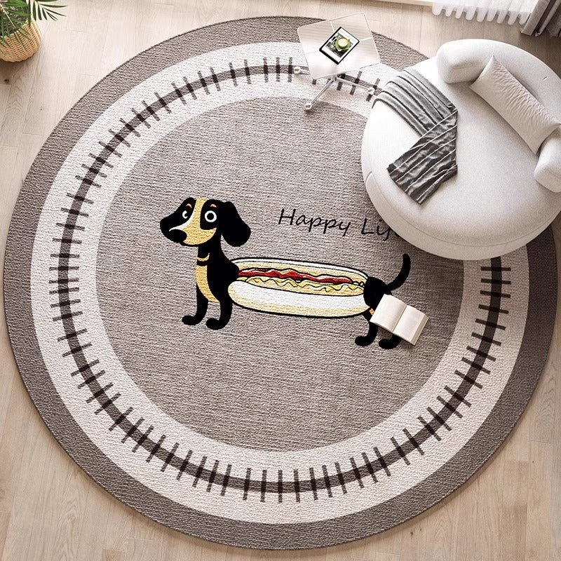 Decorative Dog-Themed Area Rug for Home Decor