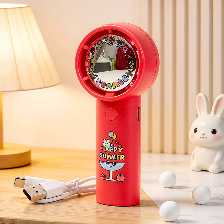 Ladies Portable Hand Fan with Playful Design Kalsten