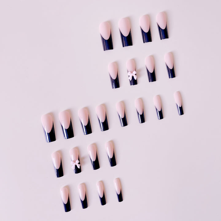 Artful Nail Extensions with Bow Design Kalsten