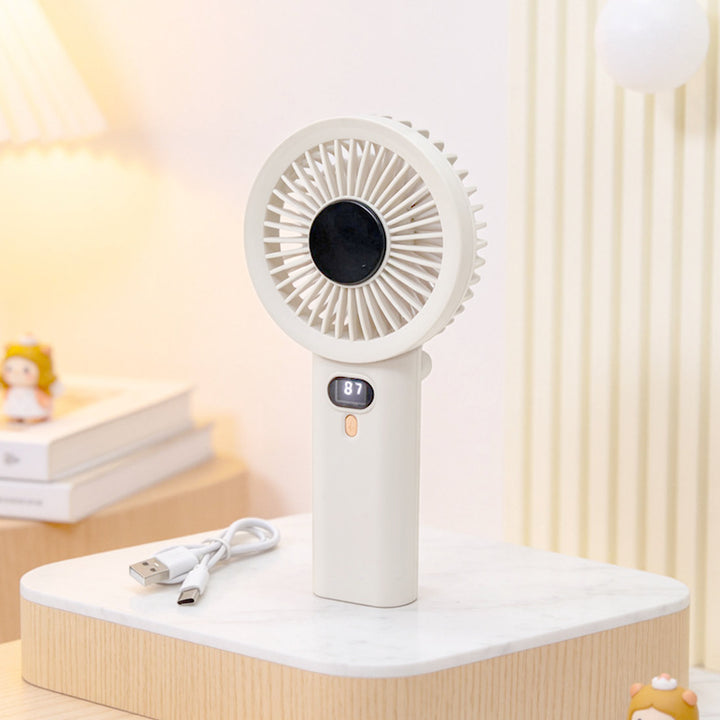 Women Portable Hand Fan with Temperature Regulating Display Kalsten
