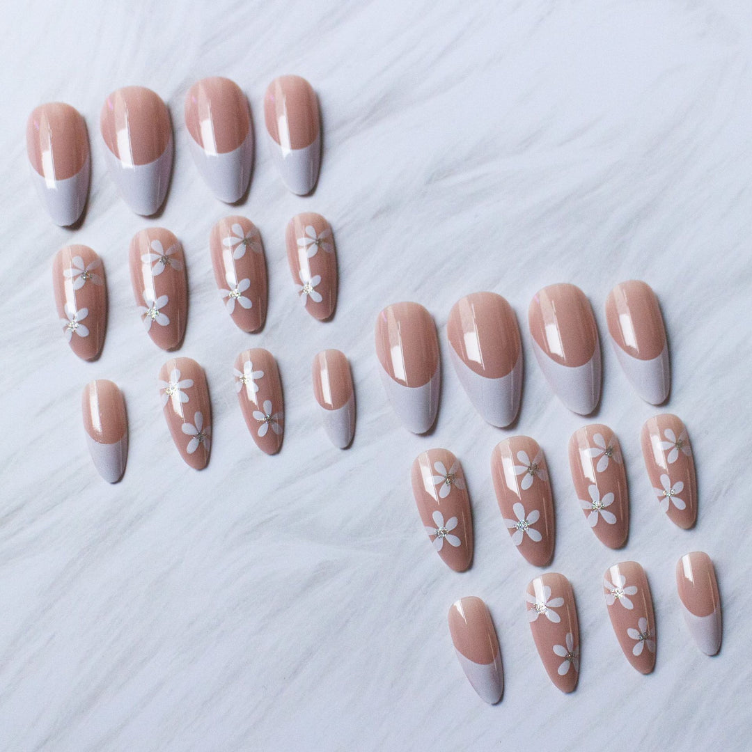 Elegant Floral Tip Acrylic Nail Art Kit