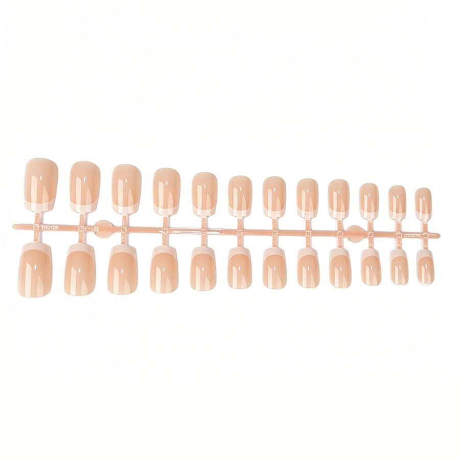 Artificial nail set with stylish French design and elegant shine Kalsten
