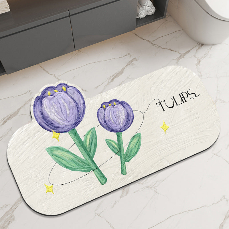 Floral Shaped Decorative Floor Mat