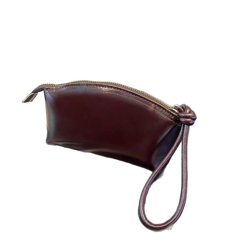 Sleek Faux Leather Zippered Cosmetic Bag Kalsten