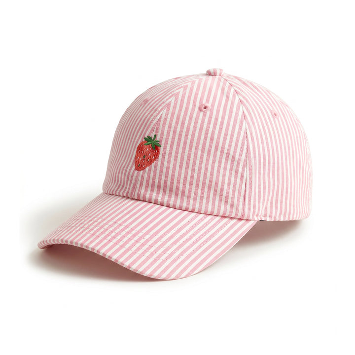 Women's striped baseball cap with strawberry motif Brehn