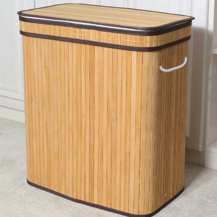 Elegant Laundry Basket Made of Natural Bamboo Kalsten