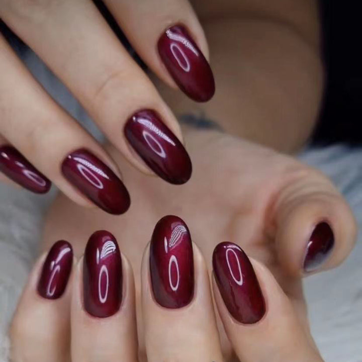Luxury Glossy Almond-Shaped Press-On Nails Kalsten