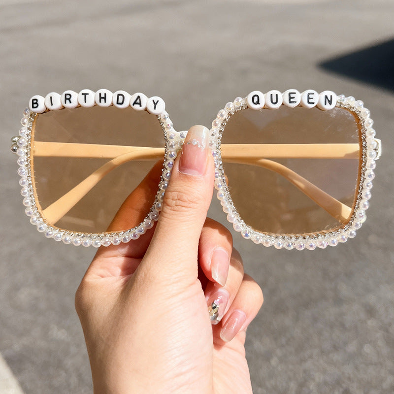 Statement Pearl-Embellished Sunglasses Kalsten