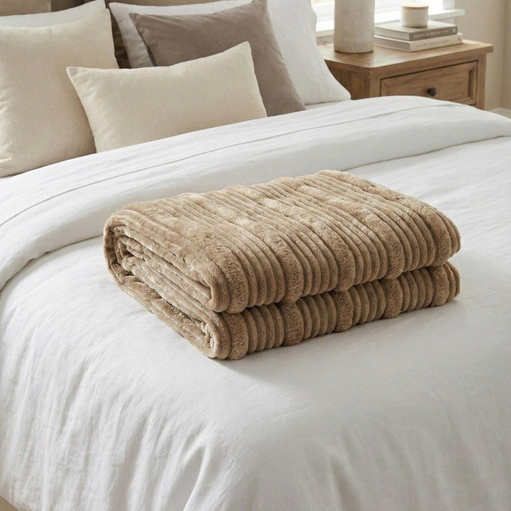Luxurious Textured Plush Throw Blanket