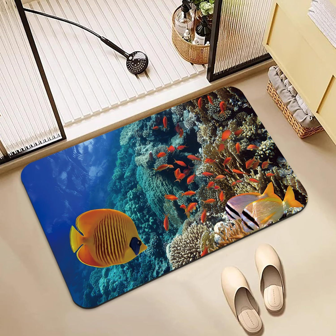 Dolphin-Themed Decorative Bath Mat