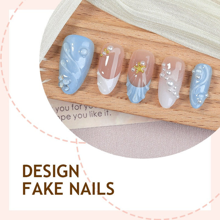 Nail art set with delicate design and elegant accents Kalsten