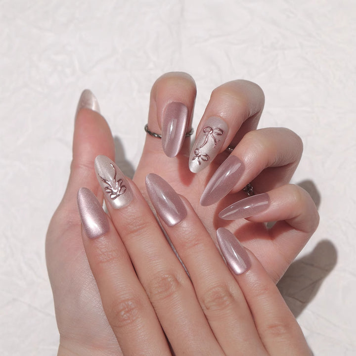 Elegant Stiletto Press-On Nails with Floral Design Kalsten