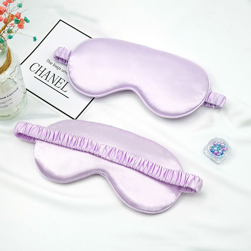 Women's breathable satin eye mask with ergonomic curvature, soft padding and gathered anti-slip band Kalsten