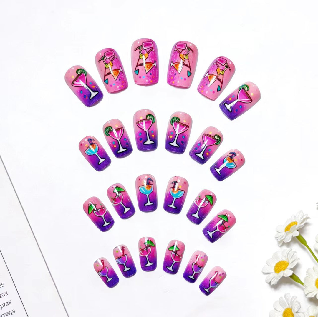 Creative Art Nails with Cheerful Cocktail Design Kalsten