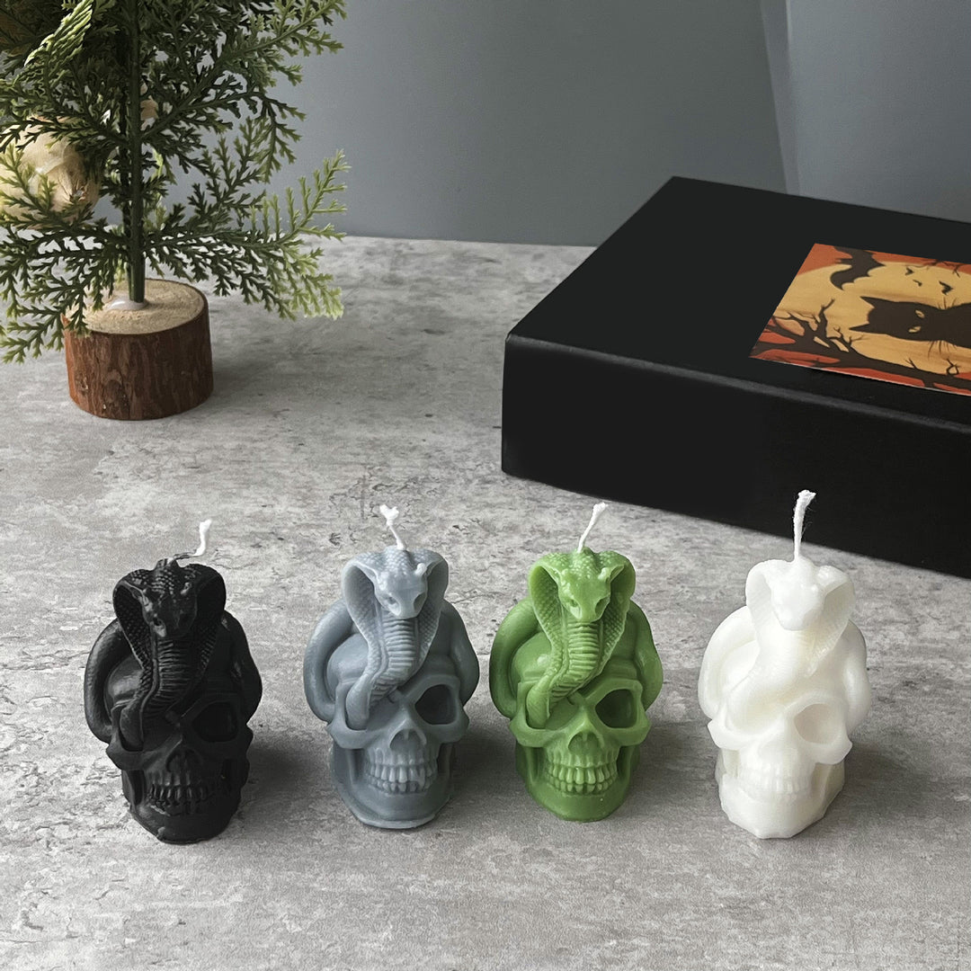Skull and Cobra Candle