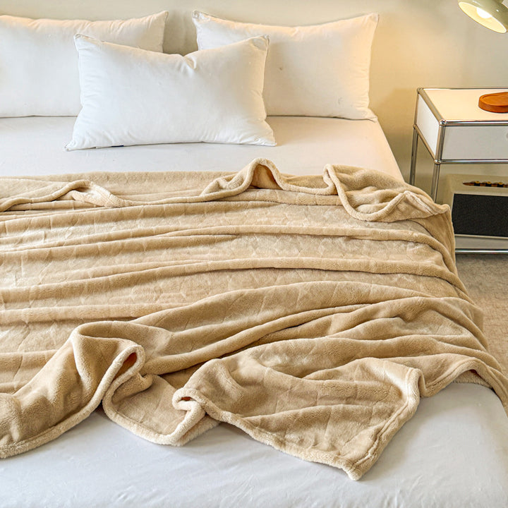 Textured Soft Fleece Throw Blanket