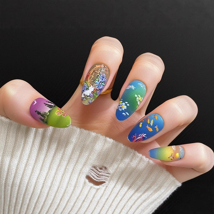 Artful Nail Extensions with Elegant Tips Kalsten