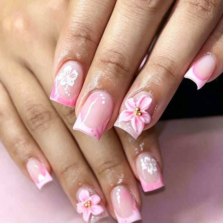 Artistic Floral Press-On Nail Art Kit Kalsten