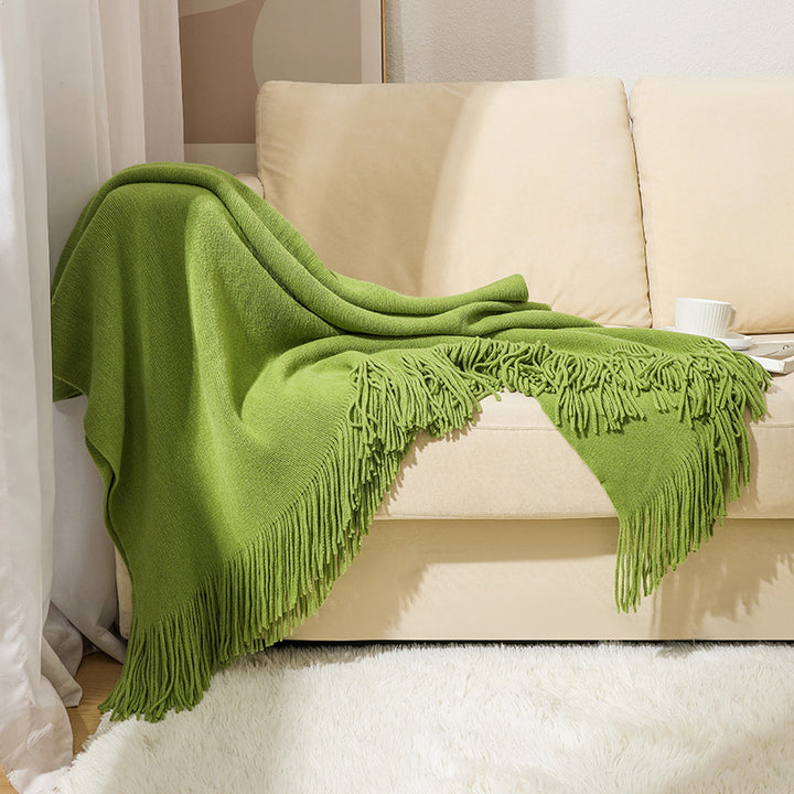 Luxurious Plush Fringe Throw Blanket