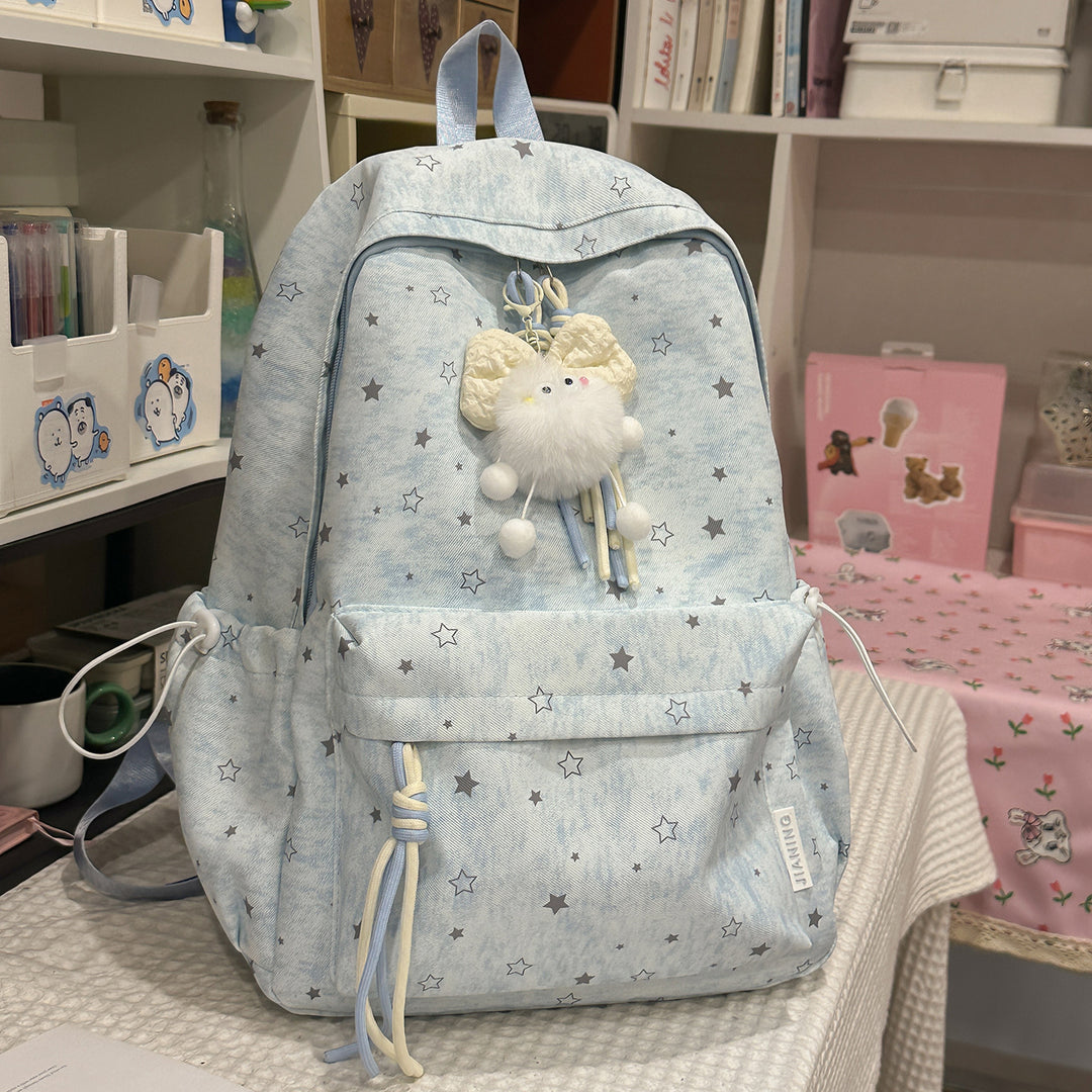 Star-Patterned Youth Backpack