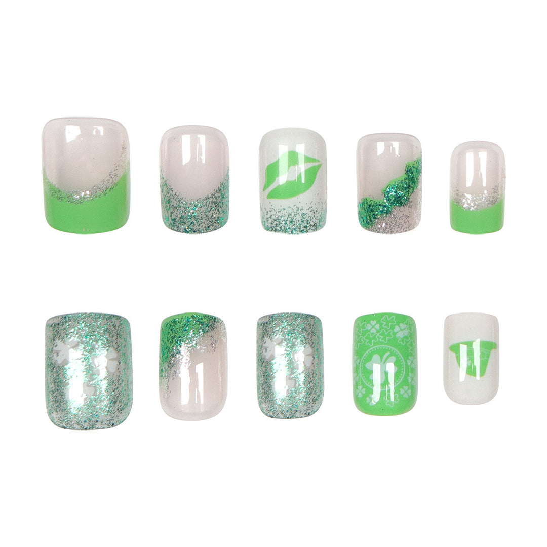 Festive Glittery Nail Art Press-On Set Kalsten